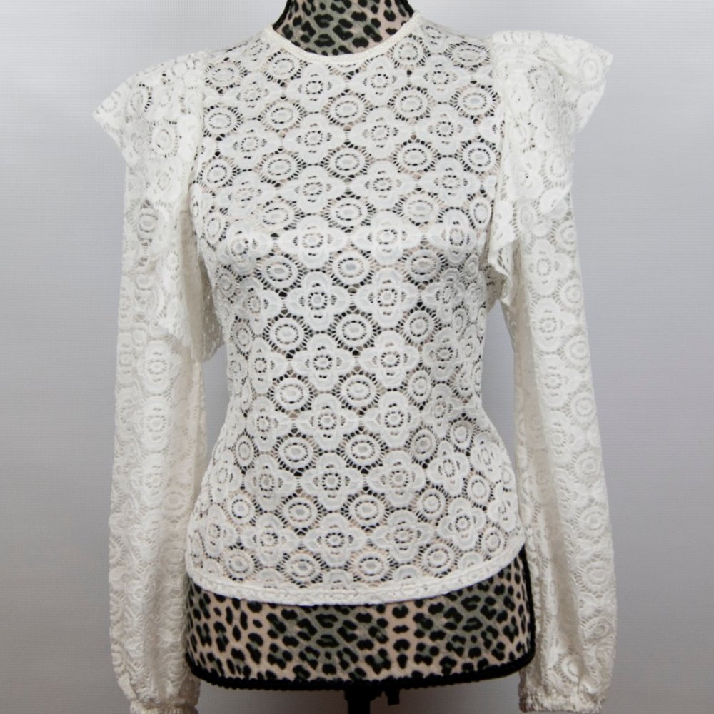 Tinywillow Lace Shirt sz M